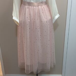 Elegant Pink Starry Skirt